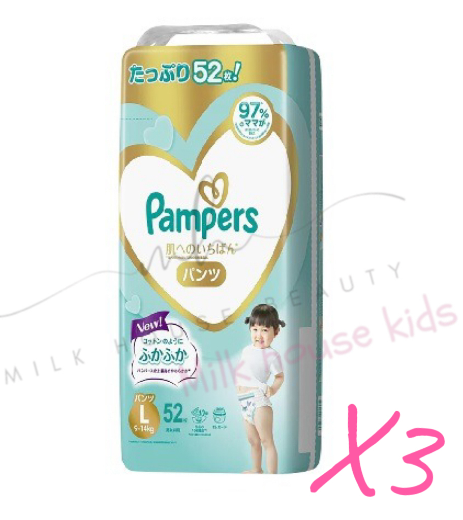 Pampers  - [日本內銷原箱]Ichiban拉拉褲大碼PL48片x3包 (增量裝) (新舊版隨機)