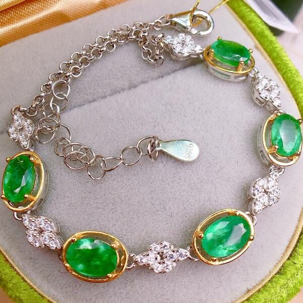 (11.22A)純天然祖母綠 手鍊