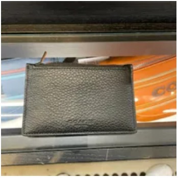 [S] COACH C4280 ZIP CARD CS PBD LTH,BLACK, 195031242380 (SCO585)