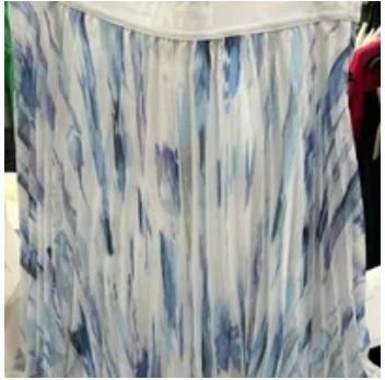 [S] DKNY LOGO TAPE PRINTED HANDKERCHIEF SKIRT,WHITE/FLINT MULTI, P32NN053-EIJ [FINAL SALE] (SD680)