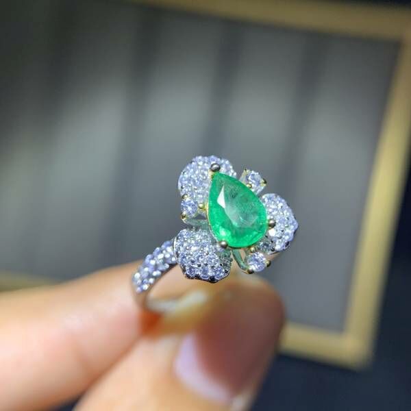 (11.22A)天然哥倫比亞祖母綠 戒指