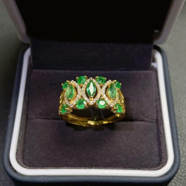 (11.22A)天然哥倫比亞祖母綠 戒指