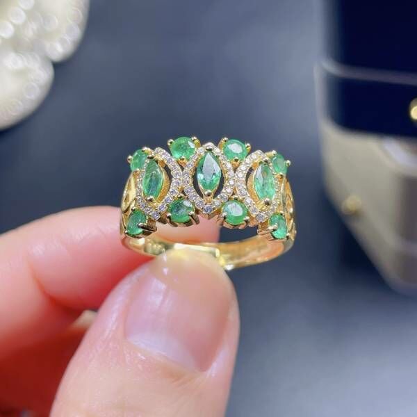 (11.22A)天然哥倫比亞祖母綠 戒指