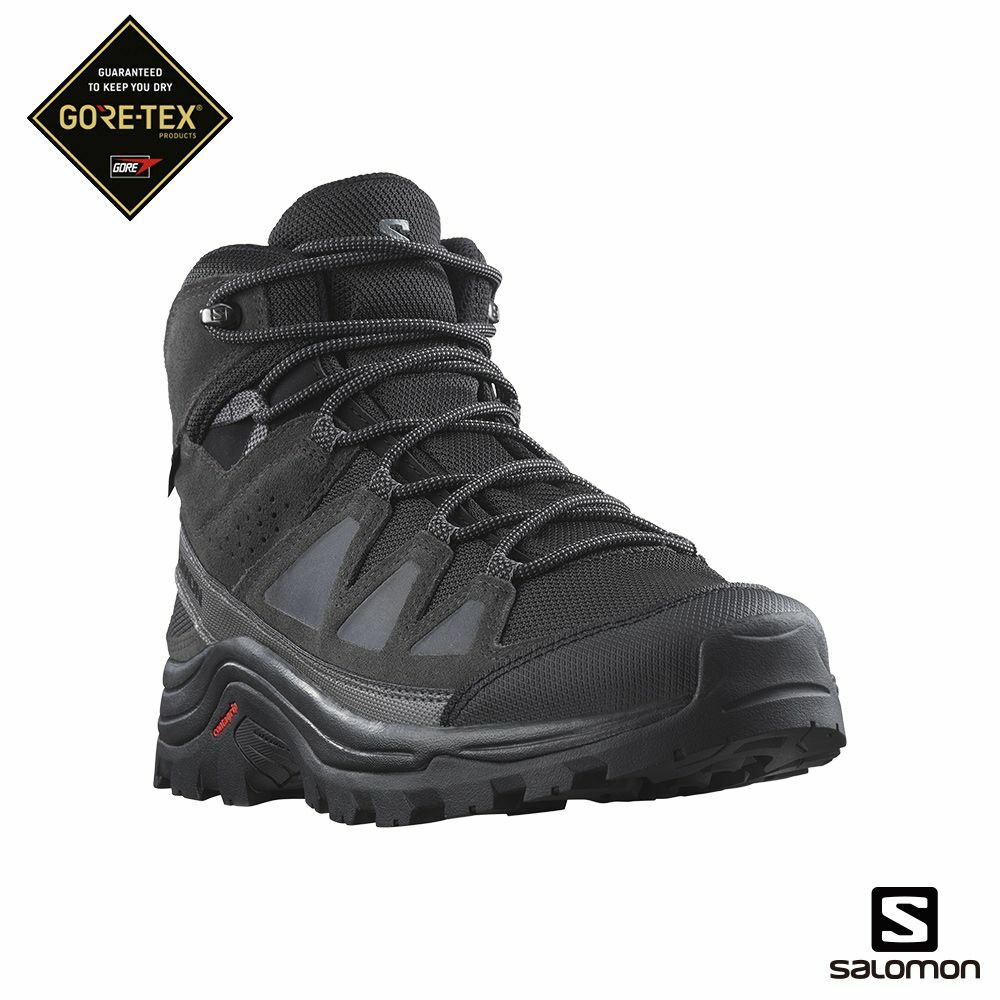 【SALOMON 】男 QUEST ROVE Goretex 高筒登山鞋 黑/幻灰/磁灰 / L47181300