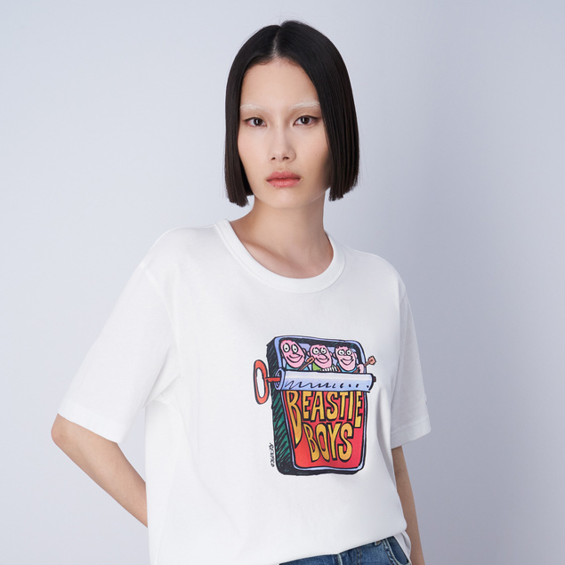 男款-Beastie Boys x CHAMPION "Hello Nasty" 專輯封面短袖TEE -白色（220123-WW001）