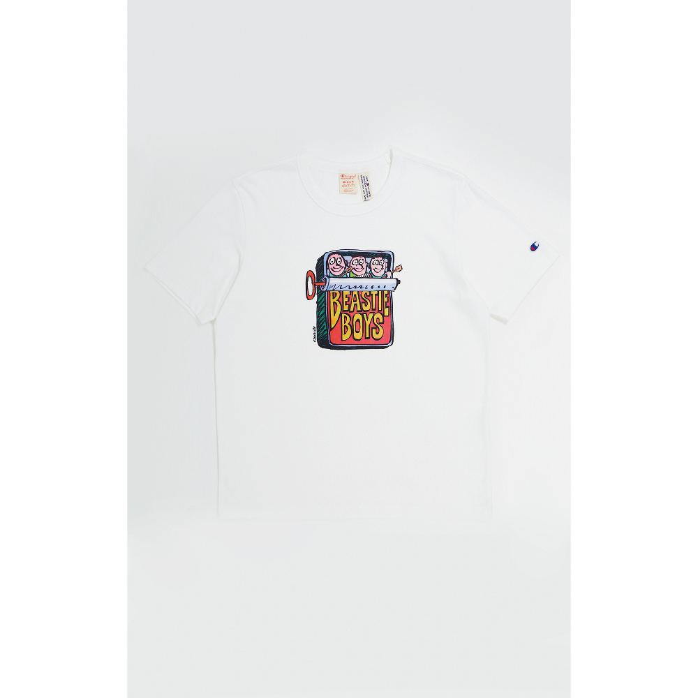 男款-Beastie Boys x CHAMPION "Hello Nasty" 專輯封面短袖TEE -白色（220123-WW001）