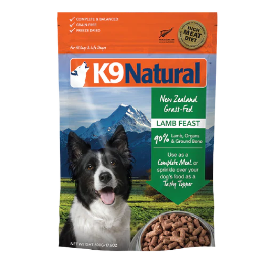 K9 Natural Freeze-Dried Dog Food Lamb Feast 500g/1.8kg/3.6kg