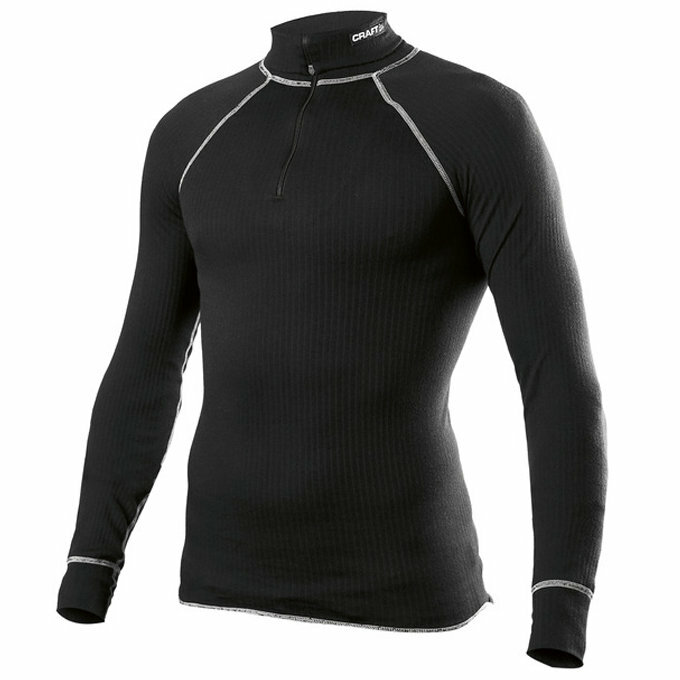 CRAFT 瑞典 194034 全天候長袖立領拉鍊衫 男款 (黑) 排汗衣/排汗透氣/貼身/立領/運動/路跑 12R94034