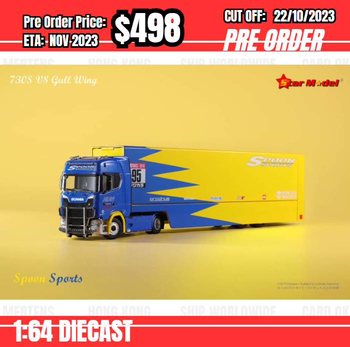 PO-$498 * Star Model *1:64 Scania 730 V8 Spoon [OD20/10]