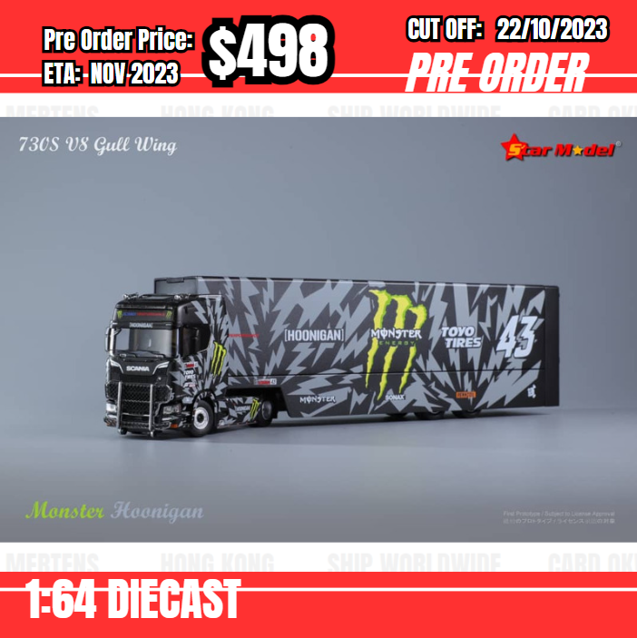 PO-$498 * Star Model *1:64 Scania 730 V8 Monster Hoonigan [OD20/10]