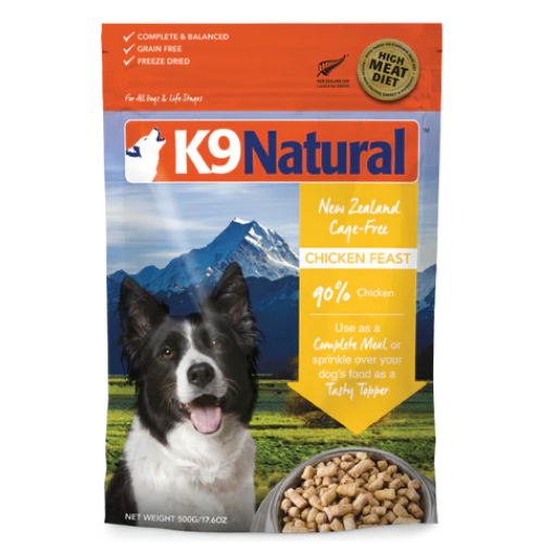 K9 Natural Freeze-Dried Dog Food chicken Feast 500g/1.8kg/3.6kg