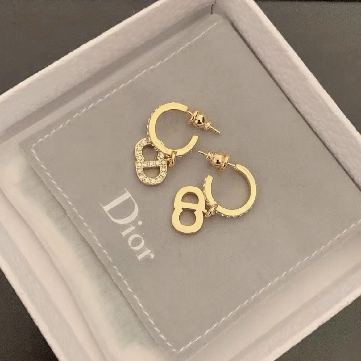 18k夢幻CD金銀鑽”高奢定製耳釘墜