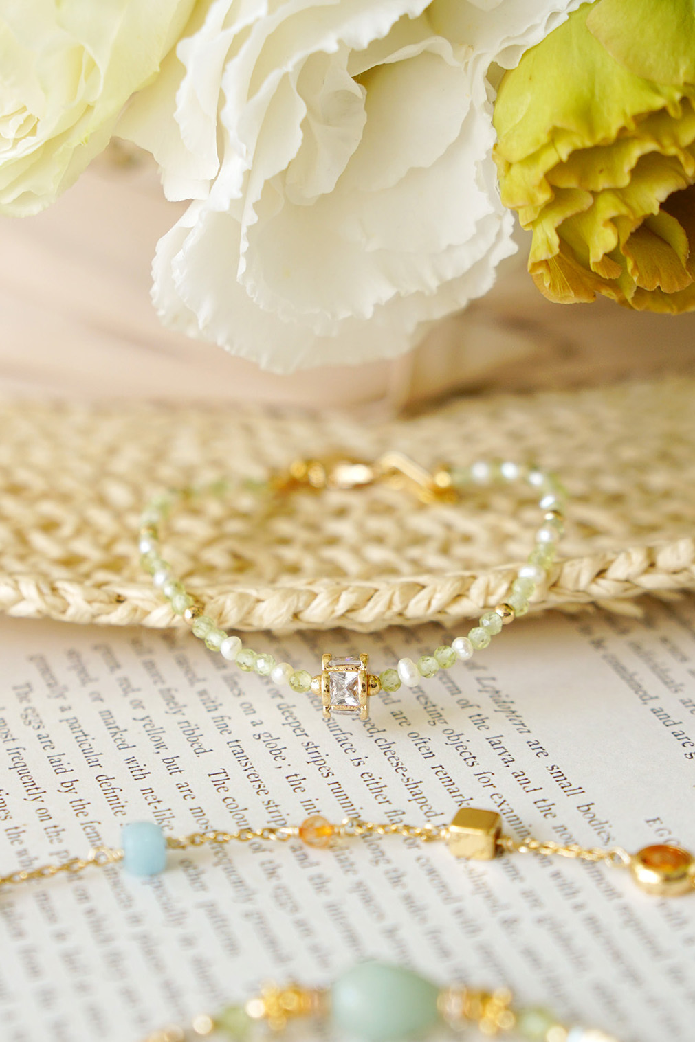 ｜財運｜繡球花崇拜 – 橄欖石 – 手鍊