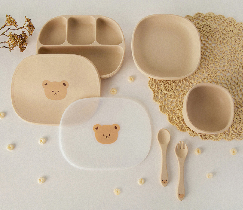 Dot to Dot 開心熊仔矽膠餐具系列-四件套