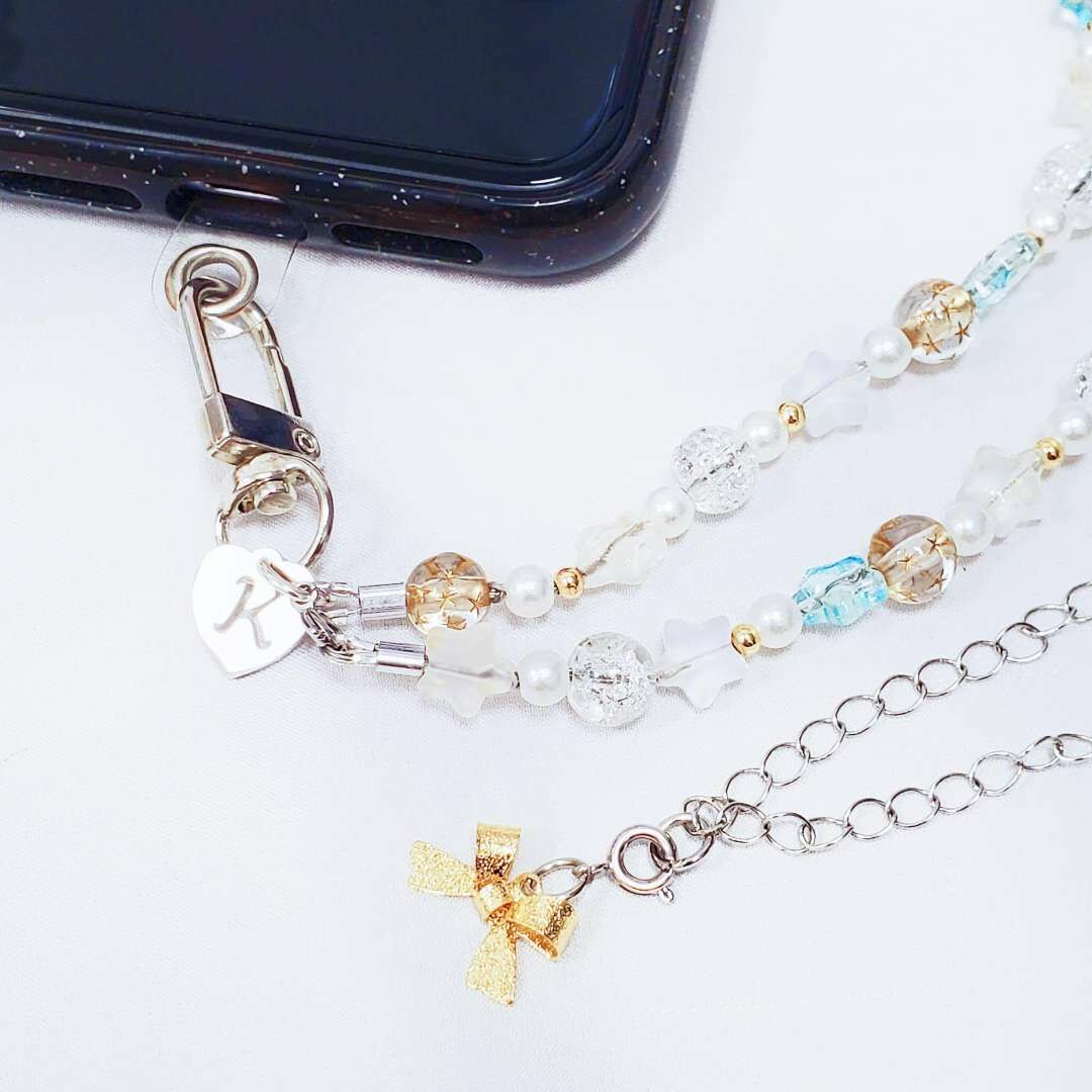 *兩用* 星星字母手機掛鏈 / 頸鏈
