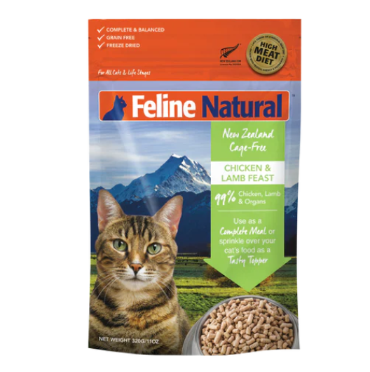 Feline Natural Freeze-Dried Chicken and Lamb Feast 320G