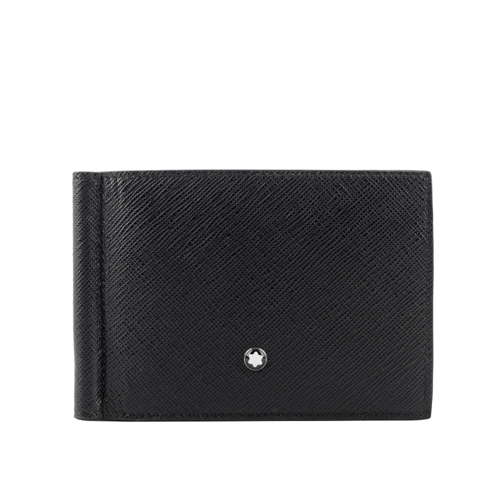 【Montblanc】匠心系列防刮牛皮 6卡附鈔票夾短夾