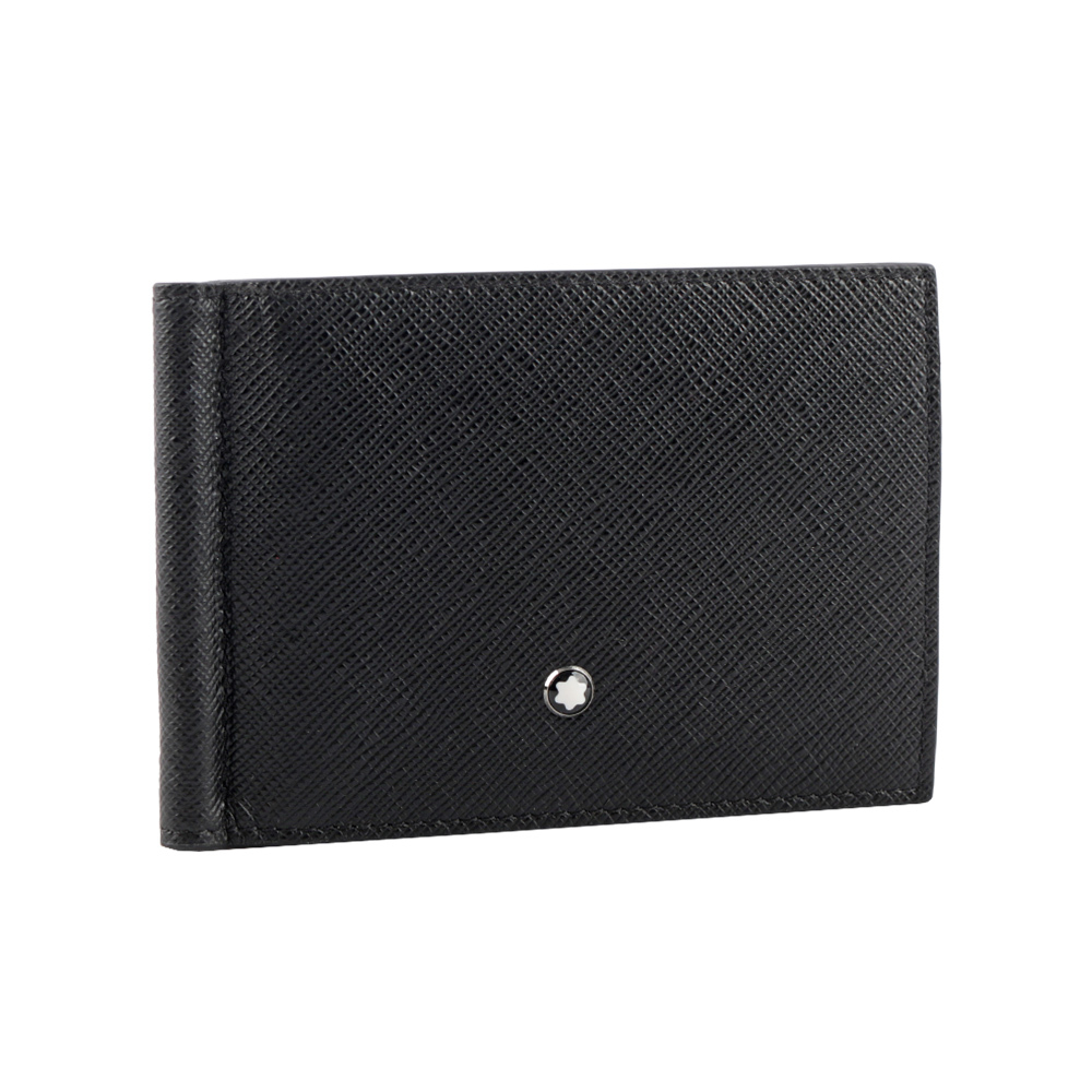 【Montblanc】匠心系列防刮牛皮 6卡附鈔票夾短夾