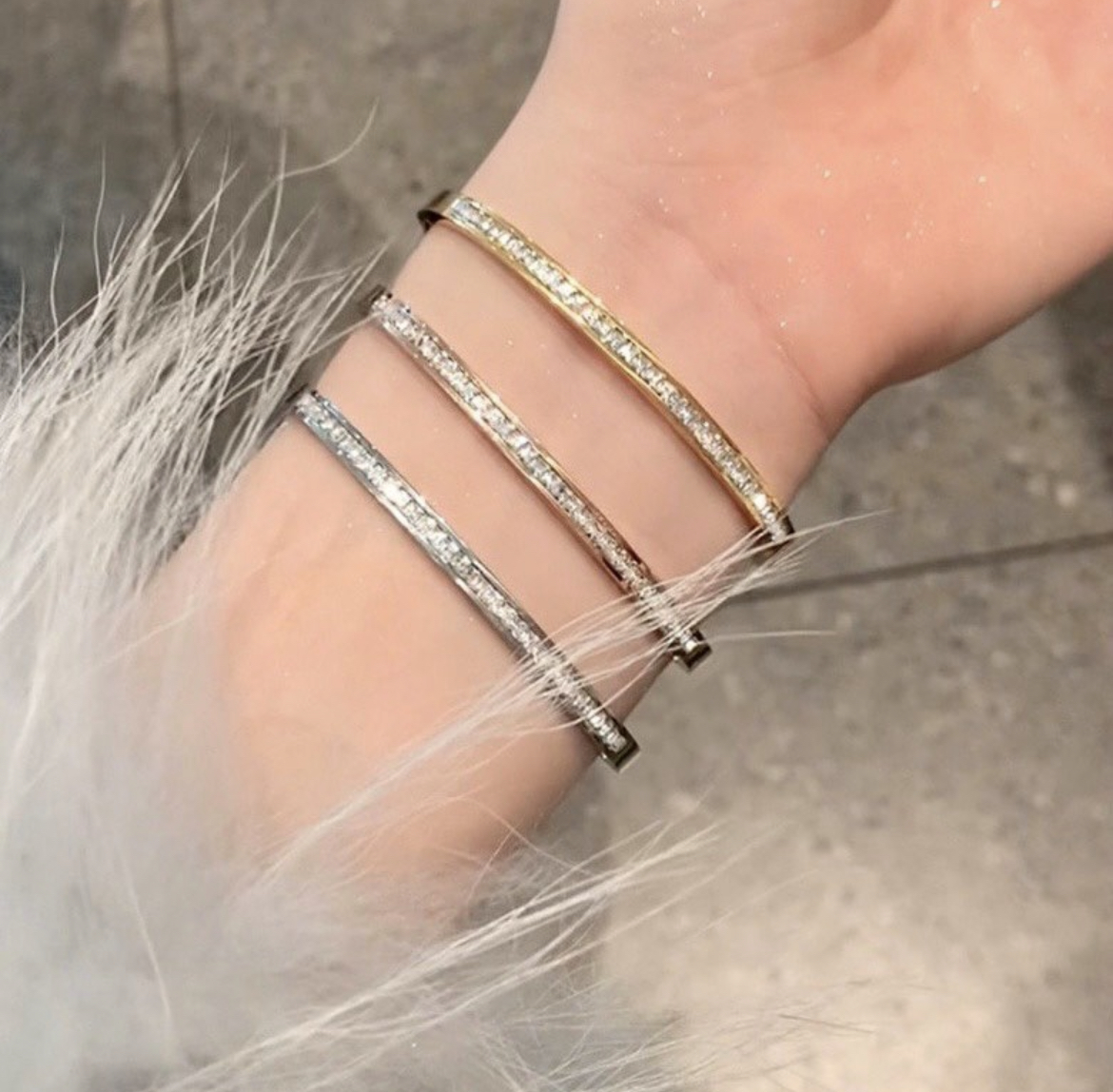 經典單水鑽 18k手鐲