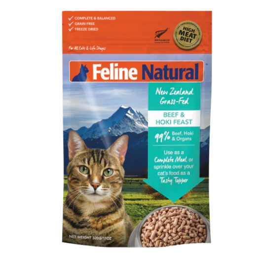 Feline Natural Freeze-Dried Beef and Hoki Feast 320G