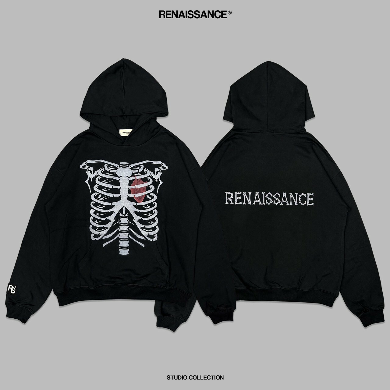 RENAISSANCE 經典款 骷髏 骨骼心臟 帽T ‘’ Skeleton & Heart Hoodie ‘’