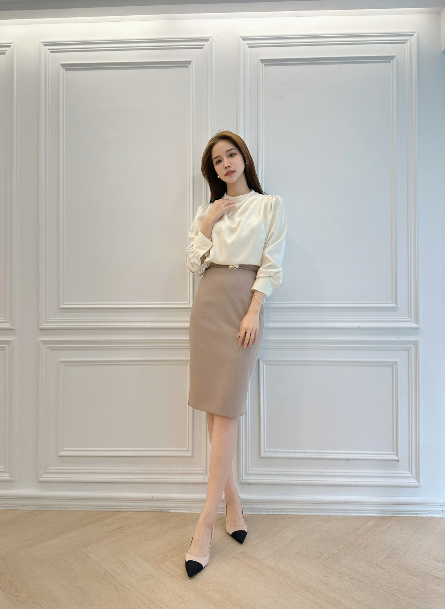 (經典必備!)秋冬10色窄裙-沙