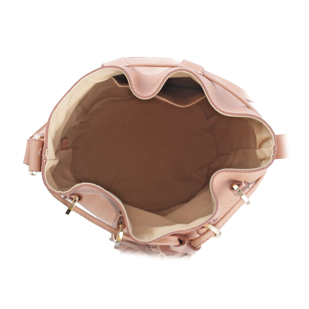 【SEE BY CHLOE】VICKI 山羊皮拼麂皮水桶包(粉色) CHS23ASC123306I3