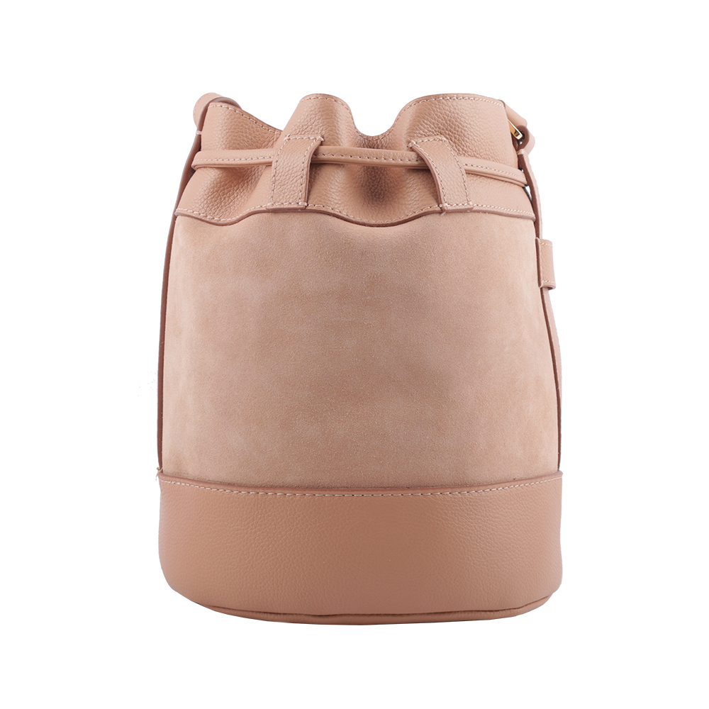 【SEE BY CHLOE】VICKI 山羊皮拼麂皮水桶包(粉色) CHS23ASC123306I3