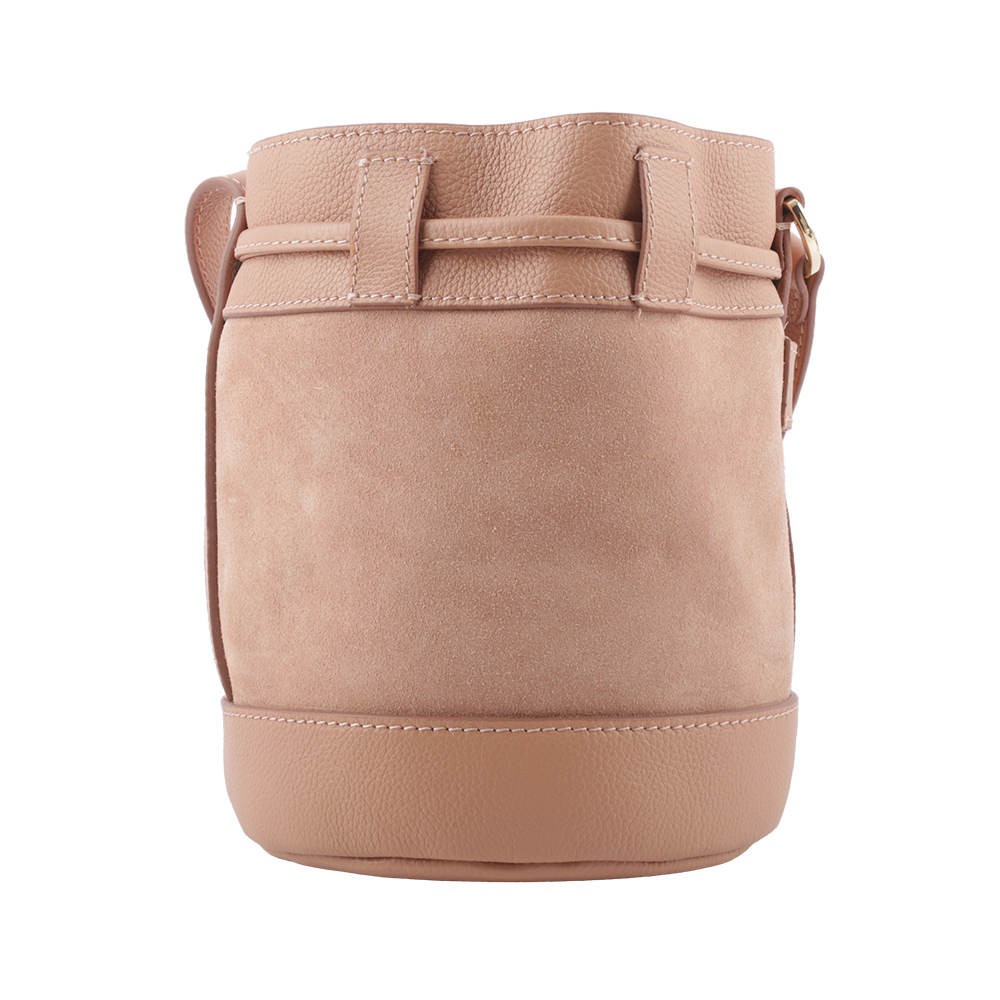 【SEE BY CHLOE】VICKI 山羊皮拼麂皮小款水桶包(粉色) CHS23ASC133306I3