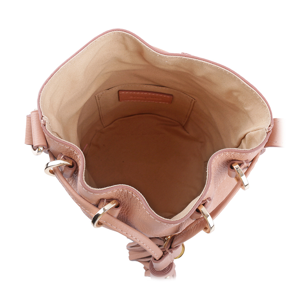 【SEE BY CHLOE】VICKI 山羊皮拼麂皮小款水桶包(粉色) CHS23ASC133306I3