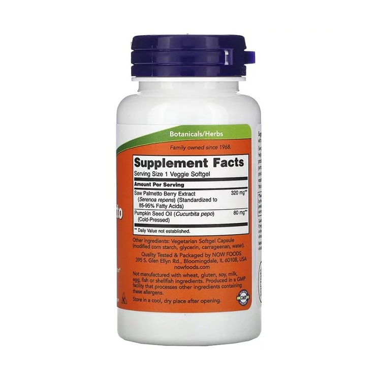 Now Foods, Saw Palmetto Extract, 320 mg, 90 Veggie Softgels