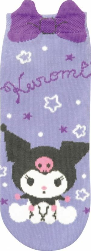 Sanrio-絲帶襪-Kuromi-(22-24cm)