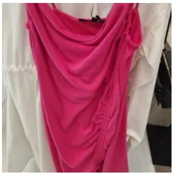 [S] DKNY RUCHED STRAPPY DRESS,FUCHSIA, B2377389-FCH [FINAL SALE] (SD688)