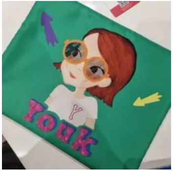 [S] YSW H0XAC07GRRAM LIA SUNGLASS LOGO POUCH,GREEN, 8809190123498 (SYW183)