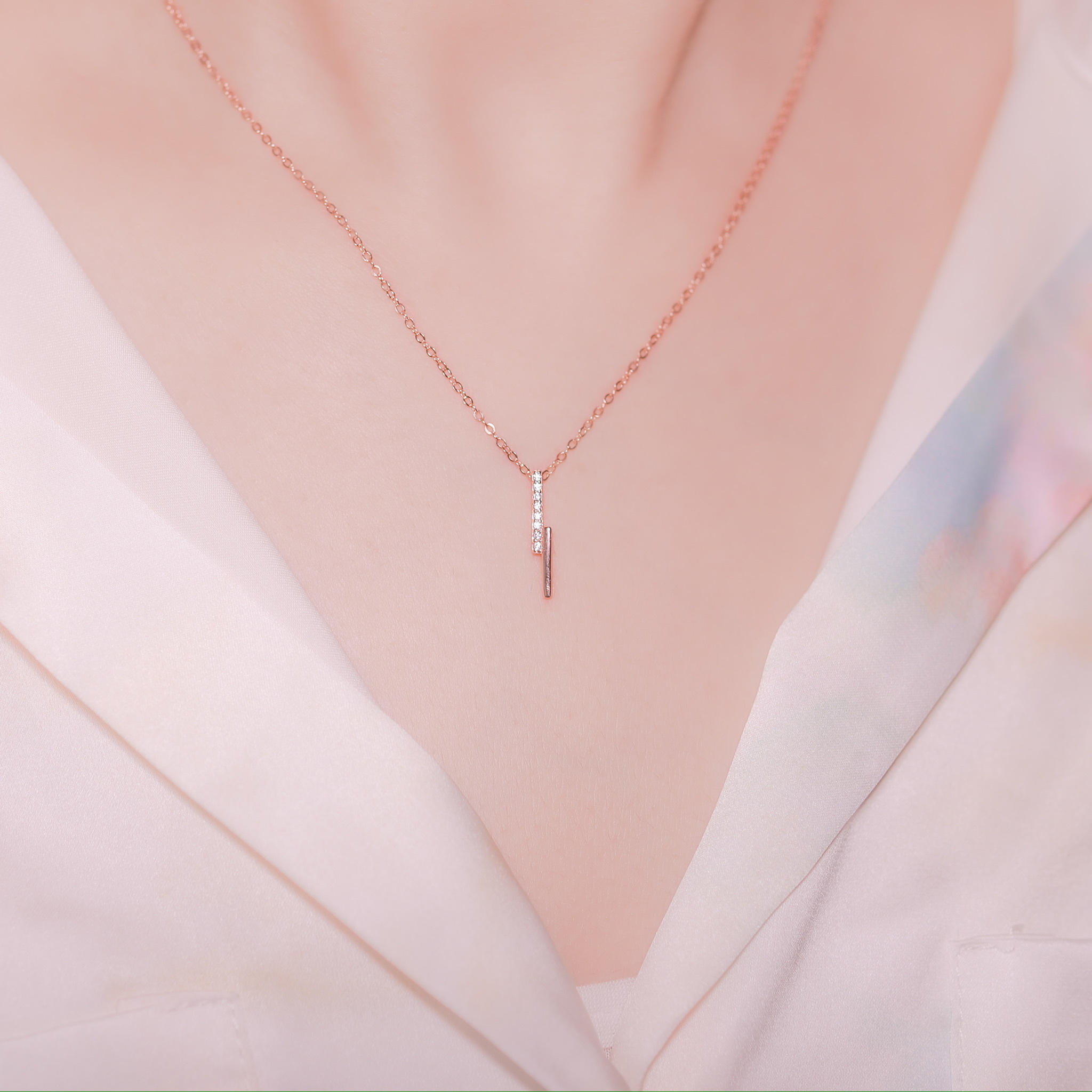 | 925純銀・玫瑰金 | 一秒心動項鍊 | NE0969 |