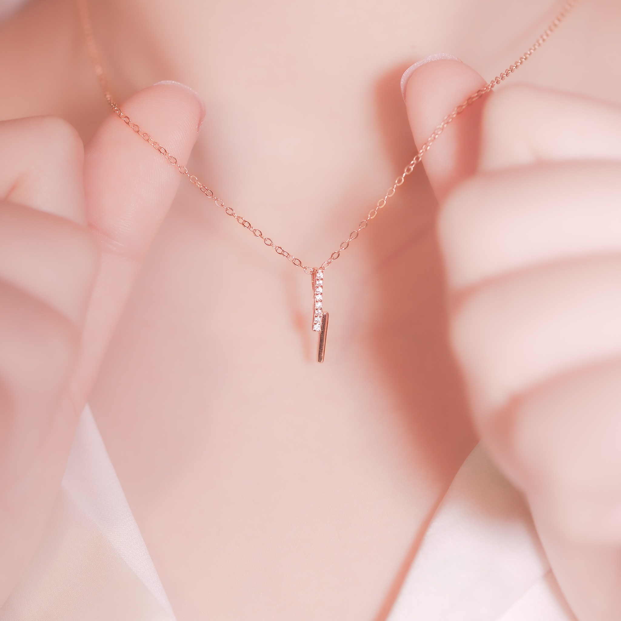 | 925純銀・玫瑰金 | 一秒心動項鍊 | NE0969 |