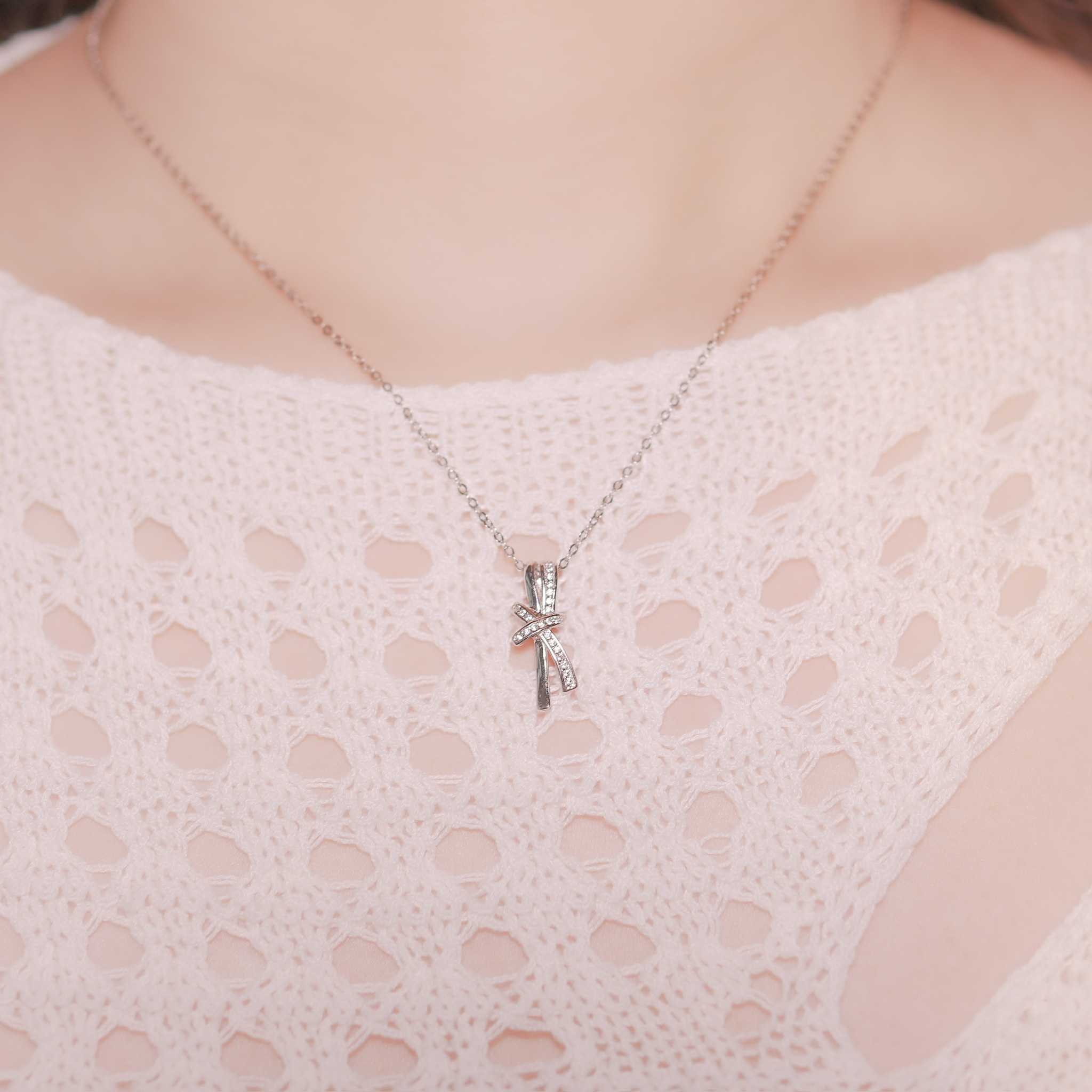 | 925 Silver・White Gold・Rose Gold | Constant In Love Necklace（Silver / Rose Gold） | NE0975 |