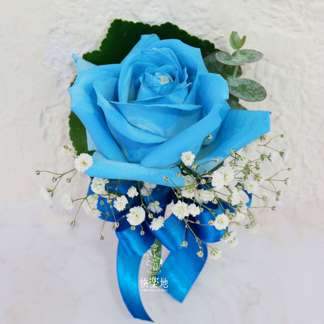 清朗✵進口藍玫瑰胸花 AF231108
