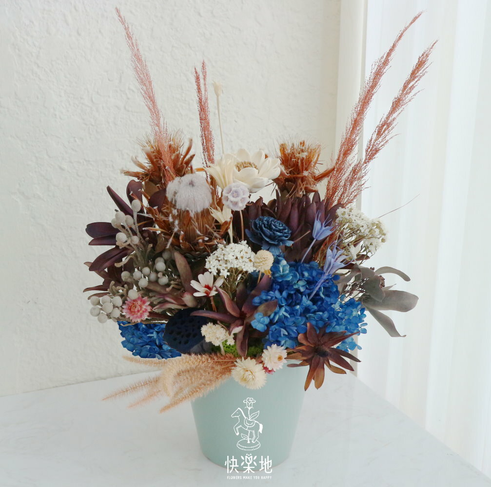 收穫滿滿 I 盆花I 永生花 I 乾燥花 PF231108