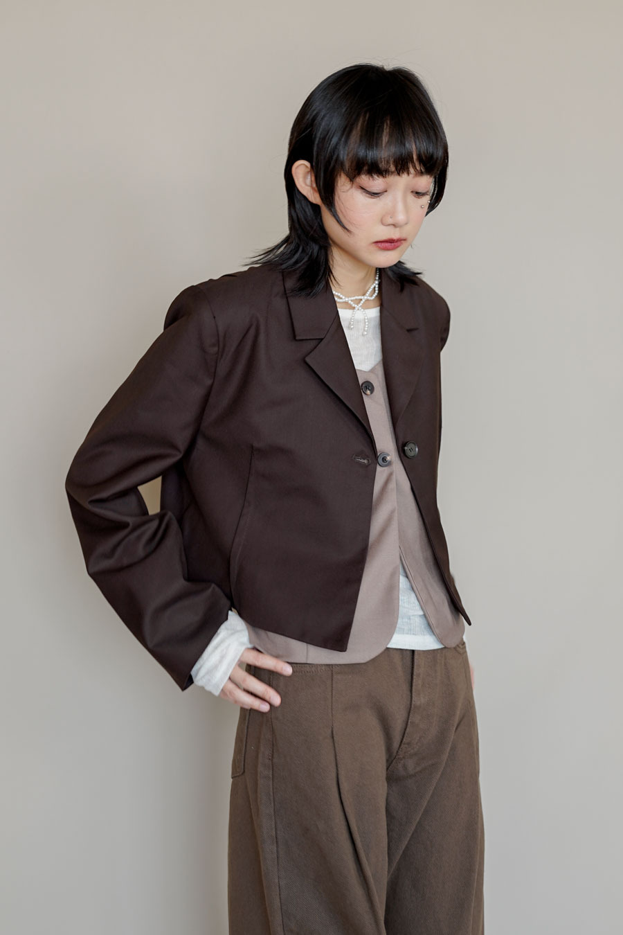 Rounded Waistcoat (brown)