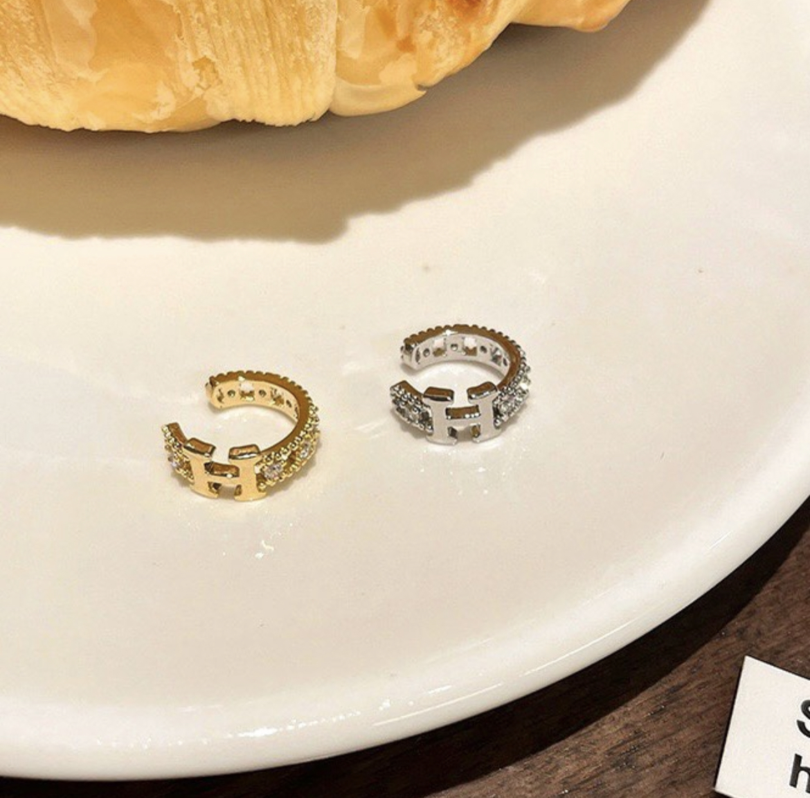 低奢H 金銀鑽耳骨夾