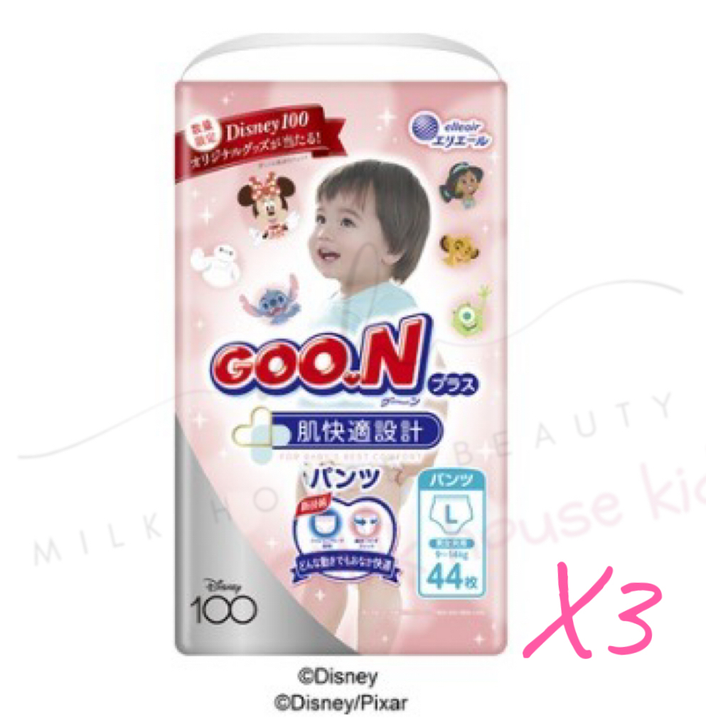 GOON PLUS [原箱優惠] 迪士尼 學習褲 L碼 48片 x 3