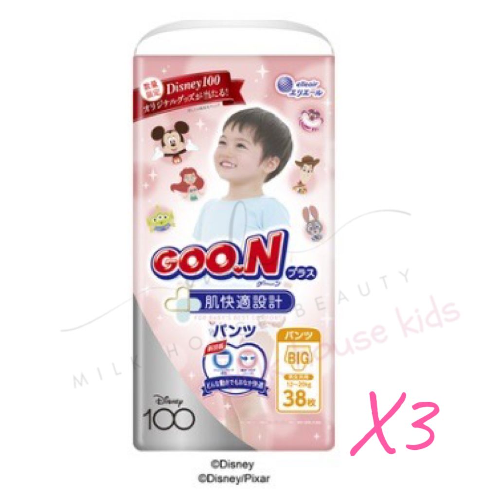 GOON PLUS [原箱優惠] 迪士尼 學習褲 XL碼 38片 x 3