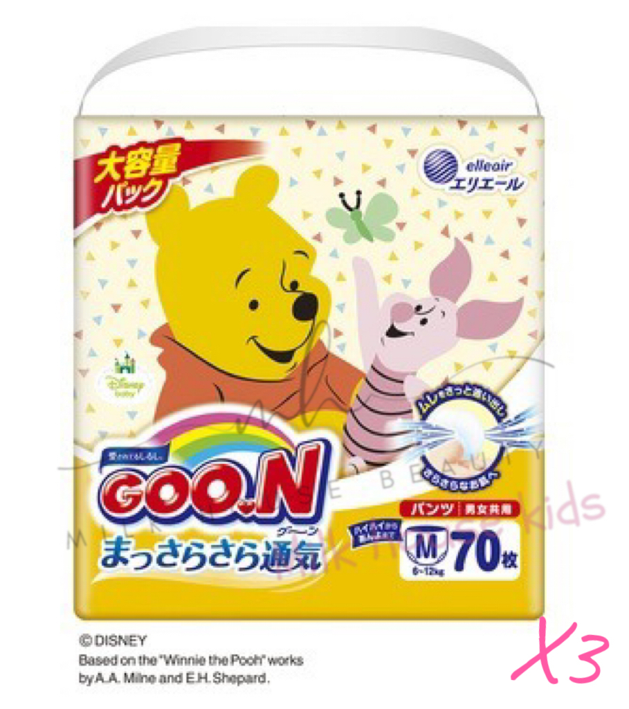 GOON  [原箱優惠] 迪士尼 透氣學習褲 M碼 70片 x 3