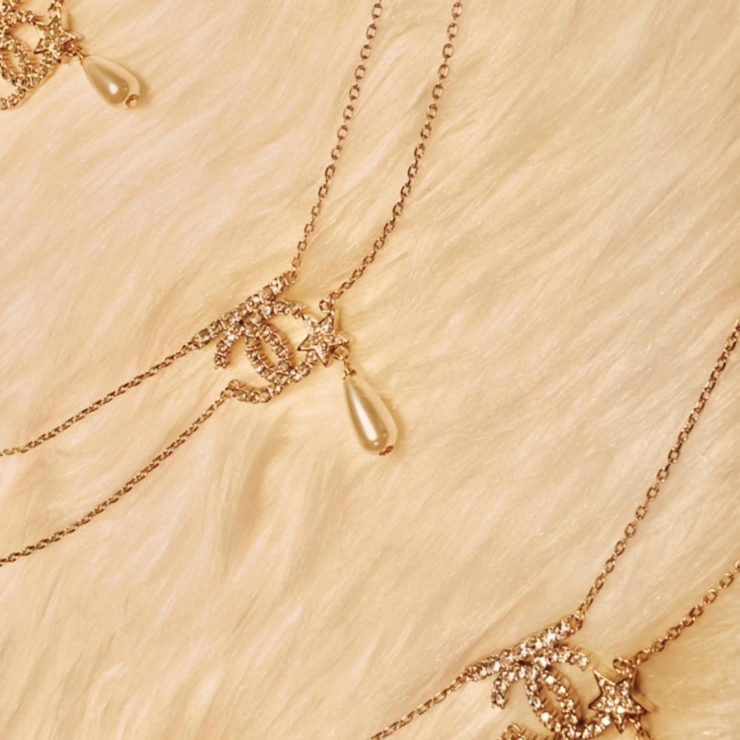 香奶奶 雙c白金鑽夢幻星空雙翻玩項鍊