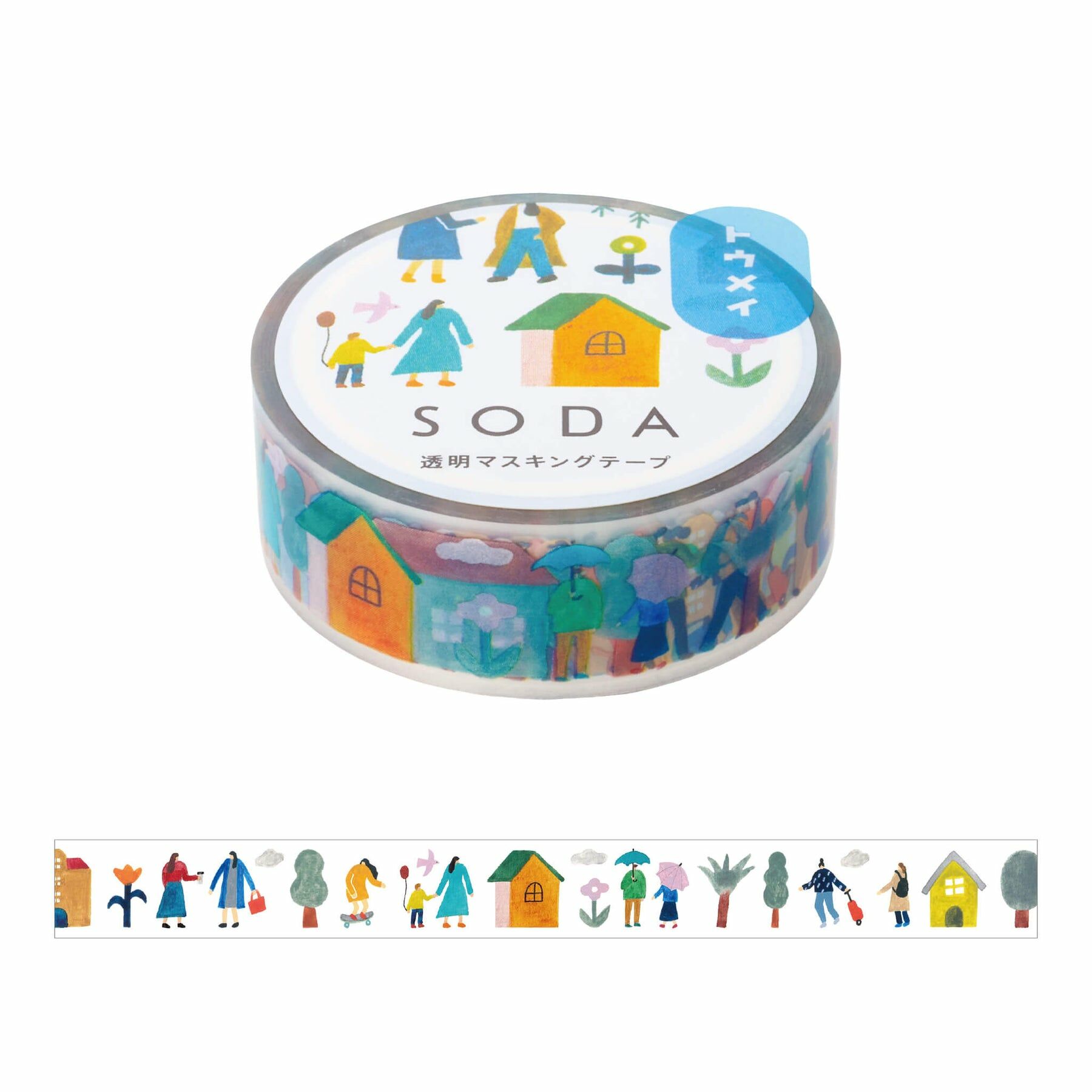 生活 Soda透明PET膠帶 寬15MM ｜KING JIM