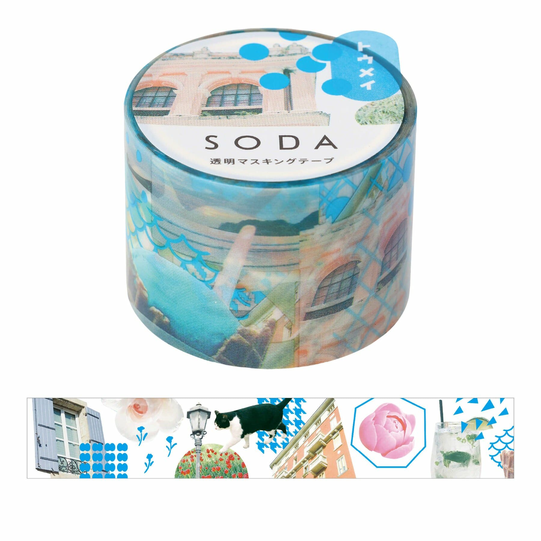 寫真 Soda透明PET膠帶 寬30MM ｜KING JIM