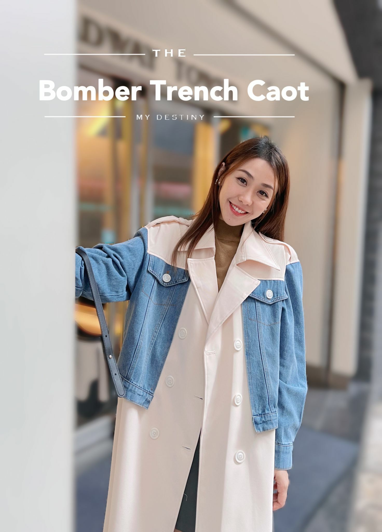 JK#5414 🤍Bomber Trench Coat