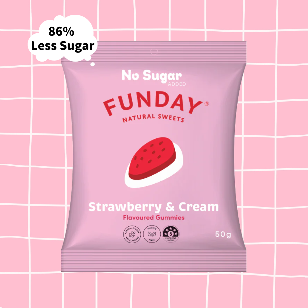 Funday 天然無添加糖士多啤梨奶油軟糖 50g