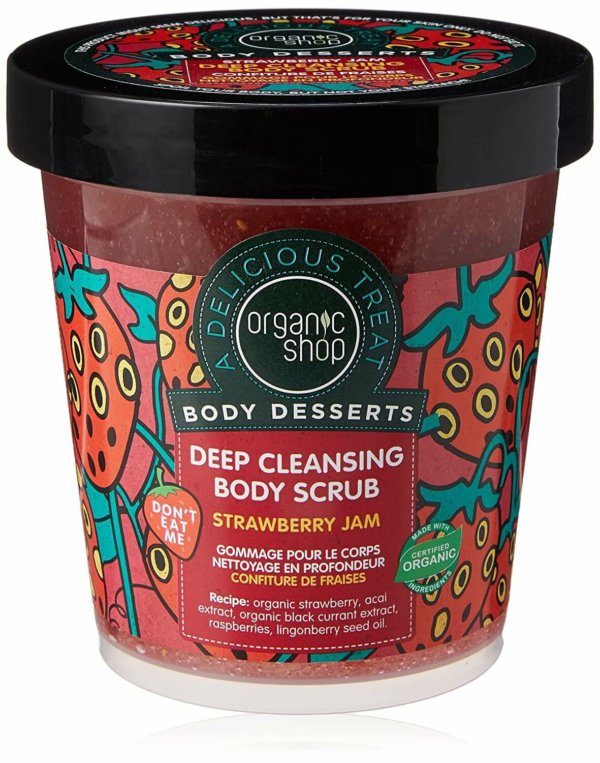 THE Organic SHOP - Body Desserts草莓果醬深層清潔磨砂膏 450ml